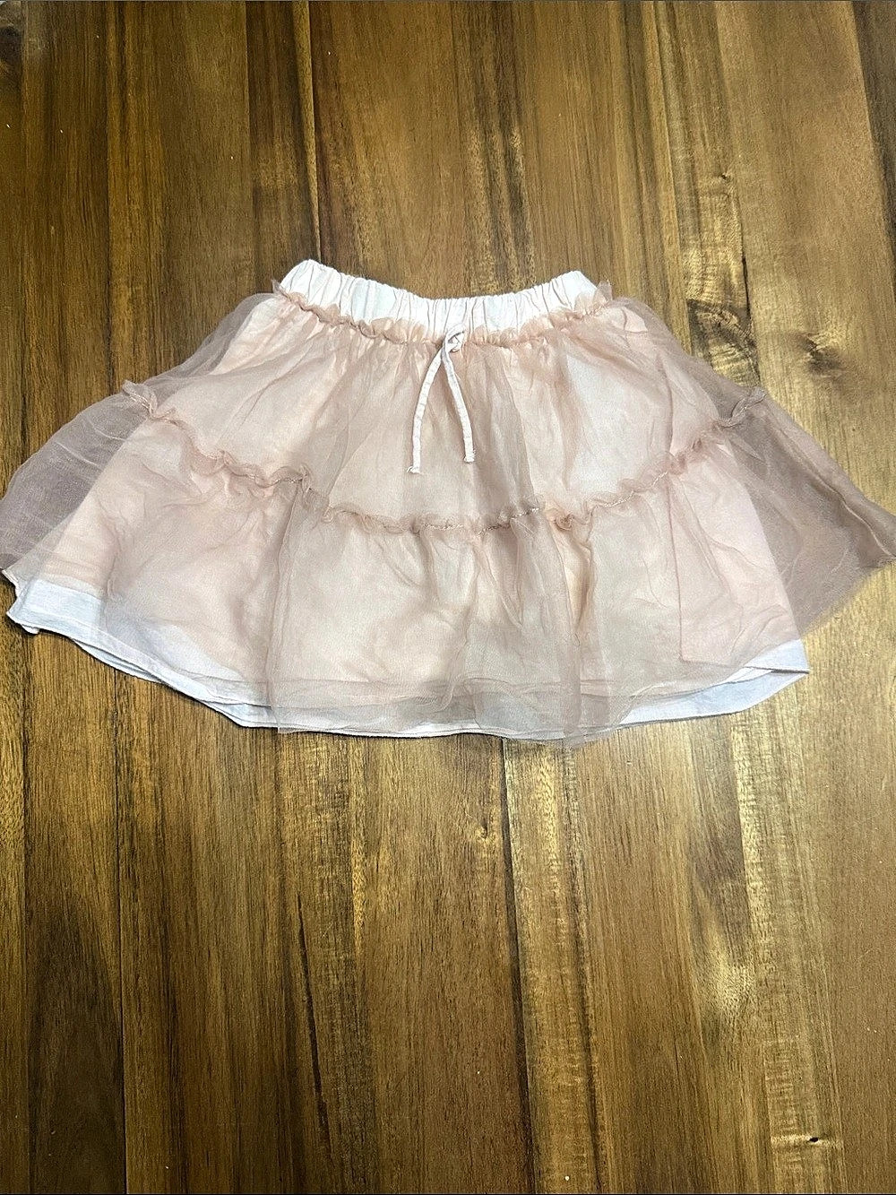 Zara Girls Pink Tiered Skirt Size 6 Years Like New
